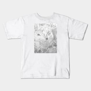 Deer in Forest Drawing Kids T-Shirt